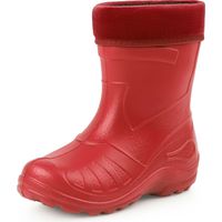 Ladeheid EVA Bottes de Pluie Unisexe Enfant Fille Garçon KL050 (Rouge, 33 EU)