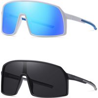 2 paires de lunettes de soleil pour femmes et hommes, lunettes de cyclisme, lunettes de sport pour le vélo