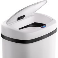 50l sensor waste bin stainless steel white
