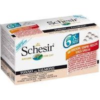Nourriture humide pour chat SCHESIR Set de poisson au thon et au saumon 36x50g
