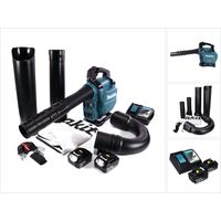 Makita DUB 363 RG2V Souffleur / aspirateur de feuilles à batterie 36 V ( 2x 18 V ) Brushless + kit d'aspiration + 2x batterie 6,0 Ah + chargeur