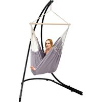 Support Hamac avec Chaise Suspendue XXL Fauteuil de Balancoire 360° Gris