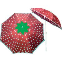 PARAPLUIE DE PLAGE AVEC IMPRIMÉ FRAISE 180CM AVEC ÉTUI