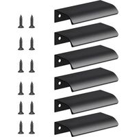 6pcs Poignée d’Armoire, Invisible Poignées Meuble Tiroir, Poignées de porte Dissimulées Poignée Encastrée Affleurante Pour tiroirs portes d'armoires,Commode