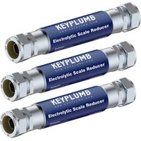3x Keyplumb Inline Electrolytic Scale Reducer Inhibitor 15mm Compression WRAS