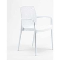 18 Silla de comedor con reposabrazos BOHÈME ARM Hostelería Grand Soleil - Blanco