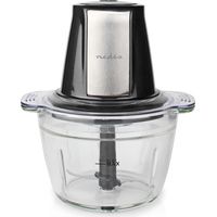 Nedis KAMC300CGY robot da cucina elettrico de 1 L 500 W Nero, Argento, Trasparente