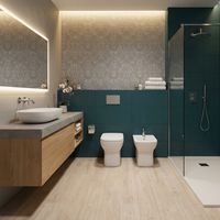 Coppia sanitari filomuro in ceramica colore bianco – Piccolo Gravena