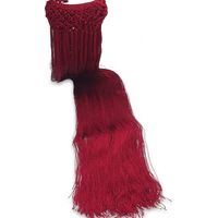 EL ROCÍO - Franges de flamenco avec macramé - Rouge bordeaux - Style traditionnel espagnol - Voir photos