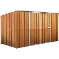 Casetta Box da Giardino in Lamiera di Acciaio Porta Utensili 345x186x192 cm Enaudi Legno