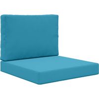 vidaXL Outdoor Sofa Cushion 2 pcs Royal Blue Polyester