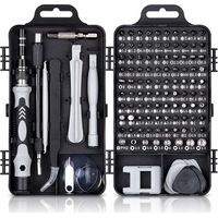 Kit di cacciaviti di precisione 115 in 1, kit di cacciaviti di precisione magnetici portatili, strumenti di riparazione per computer/laptop/iPhone/occhiali/orologio/smartphone, nero