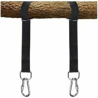 BUNTHAUS PA Gear Kit De Sangles De Suspension Pour Balançoire D'Arbre – Installation Facile Et Rapide – Sangles Extra Longues De 1,5 M Pouvant Contenir 900 Kg – Mousqueton À Verrouillage Plus Sûr, Par