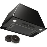 Klarstein – Hotte aspirante encastrable 52 cm – Débit d'air 439 m³/h – Silencieuse 57 dB – Éclairage LED – Minuterie et commandes tactiles – Évacuation noire
