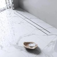 Canaletta doccia/scarico lineare in acciaio evolux integra 70 cm