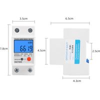 Sous compteur électrique monophasé, 80A max modulaire, Simple tarif, Affichage LCD.