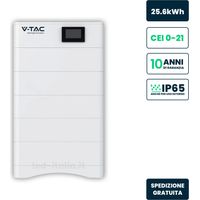Kit V-TAC 5 Módulos de Almacenamiento de Alta Tensión 25,6kWh LFP 100Ah 252,6V IP65