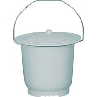 Großer hygienischer Eimer Silver 10l + Deckel – Aluminium und Kunststoffe
