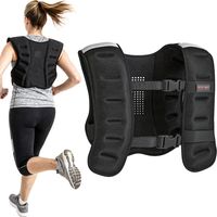 Chaleco Lastrado 5 kg Transpirable con Correas Ajustables y Bandas Reflectantes para Entrenamiento Fuerza Jogging Negro