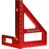 Aluminum Alloy Multi Angle Measuring Ruler Woodworking Square Protractor 45° 90° Miter Triangle-Rule