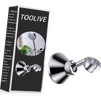 Adjustable ABS Replacement Hand Shower Rail Head Slider Clamp Holder Bracket, Chrome Plated