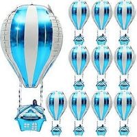 10 ballons en aluminium en forme de montgolfière pour fête d'anniversaire d'enfants