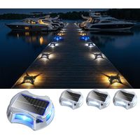 Lot de 4 lampes solaires pour allées (avec piquets), lampes solaires étanches IP67, idéales pour les allées et les jardins