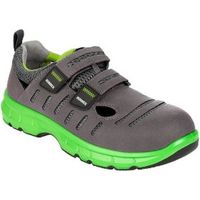 RUNNEX® S1P-ESD-Sicherheitsklettsandalen FlexStar grau/grün, 5171 Gr. 47