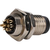 Connecteur M8 étanche aviation 8 broches nickelé pour prise femelle en laiton