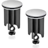 Universeller Waschbeckenstöpsel, 2 Stück, 40 mm Abflussstopfen für Waschbecken, höhenverstellbares Waschbecken, Badewannenstöpsel mit Dichtung, für Waschbeckenabflüsse, Küchen- und Badezimmerwaschbeck
