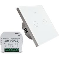 Pack miniswitch et interrupteur sans fils connecté tactile double SomLife app tuya smart life Alexa/Google Home