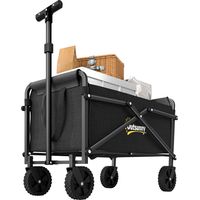 Chariot pliable Outsunny 60 kg noir 41 litres avec poignée réglable et roues universelles