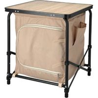Tavolo da campeggio Redcliffs beige con armadio a 2 livelli