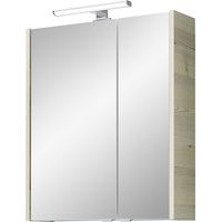 Pelipal Spiegelschrank Quickset 85-III LED-Aufsatzleuchte Polar Pinie 60 cm Spiegelschrank