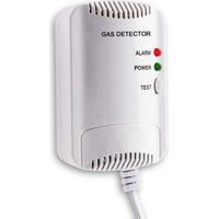 Gaswarngerät – LPG-/Erdgas-/Kohlegas-Leckagesensor, Butan-, Methan- und Propangasüberwachung, Blitzlichtwarnung, Steckdosen-Gasalarm, geeignet für die Küche