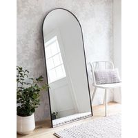 Garden Trading Charlcombe Indoor Arched Leaning Mirror Large Iron Hallway Lounge