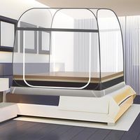 (200 150 150cm) Moustiquaire pour lit,Tente Portable de Voyage Pliable avec Double Porte avec Fond Facile à Installer, Efficace Contre Les Bites.