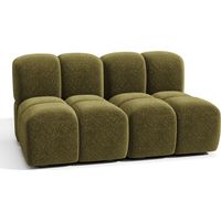 Canapé modulable 3 places en velours texturé