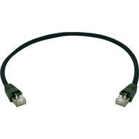 Telegärtner 100008101 RJ45 Patchkabel CAT 6a S/FTP 0.5 m Schwarz mit Knickschutztülle 1 St.