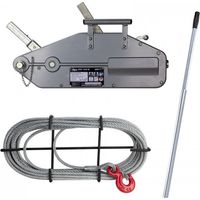Dema – Tire-câble manuel 1600 kg – Câble Ø 11 mm – Longueur 20 m avec crochet – Corps aluminium – Levier télescopique
