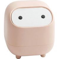 Petite poubelle, mignonne ninja poubelle de bureau avec couvercle, poubelle de chambre à coucher avec , poubelle pour la maison, la chambre, le bureau (rose), Ensoleillé