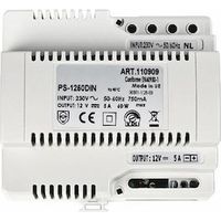 Aiphone PS1250DIN Alimentatore modulare 230 V CA / 12 V CC - 5 A, montaggio su guida DIN a 6 moduli