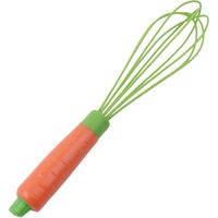 Fouet en silicone avec manche en plastique, fouet de cuisine, fouet à main, fouet à carottes, manche de fouet de haute qualité (fouet à carottes de 28 cm)