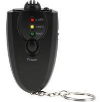 2-delige Sleutelhanger Alcoholtester, LED Alcoholgehalte Tester met Ultra Lichtende Oranje Zaklamp