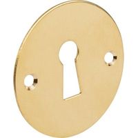 Duval – Rosace ronde laiton poli 45mm – Diamètre intérieur 14mm – Fixation à vis – Pour poignées de porte – Design élégant