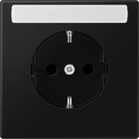 Jung Toma de corriente SCHUKO®, 16 A 250 V , con campo de rotulación, SAFETY+, Duroplast lacado, Serie LS, negro grafito mate LS 1520 KINA SWM