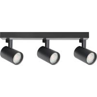 Plafoniera/Applique Lynx nera 3 spot GU10 Polux 328700