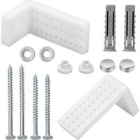 Kit Fixation WC au Sol,Vis Fixation WC, Fixation sur Pied Toilet, Kit de Fixation pour Cuvette de WC y Compris Bouchon d'Extension, Support de Montagepour Fixation/Pièces de Rechange(Vis 80mm)