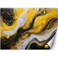 Fototapete Gelb Schwarz Abstrakte Textur Loft Style 350x245 cm