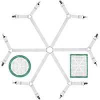 Lntyq Attache Drap Housse, Tendeur Drap Housse, Sangle Matelas, Elastique Drap Housse, Sangle Drap Housse, Clips à 3 Voies et 6 Côtés, Convient Aux Draps-Housses et Aux Draps, Blanc